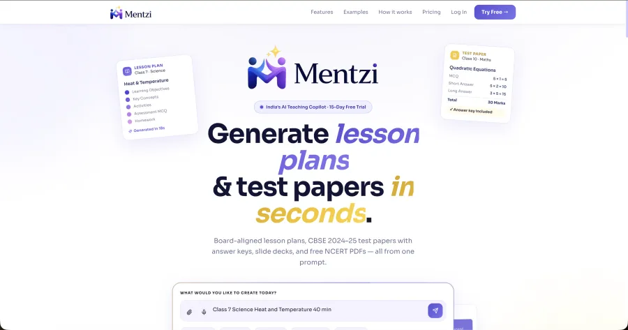 Mentzi product screenshot